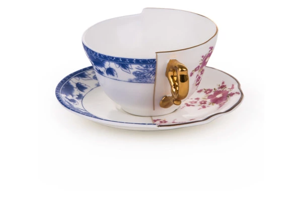 Чашка чайная с блюдцем Seletti Гибрид Зенобиа 10,5 см, фарфор