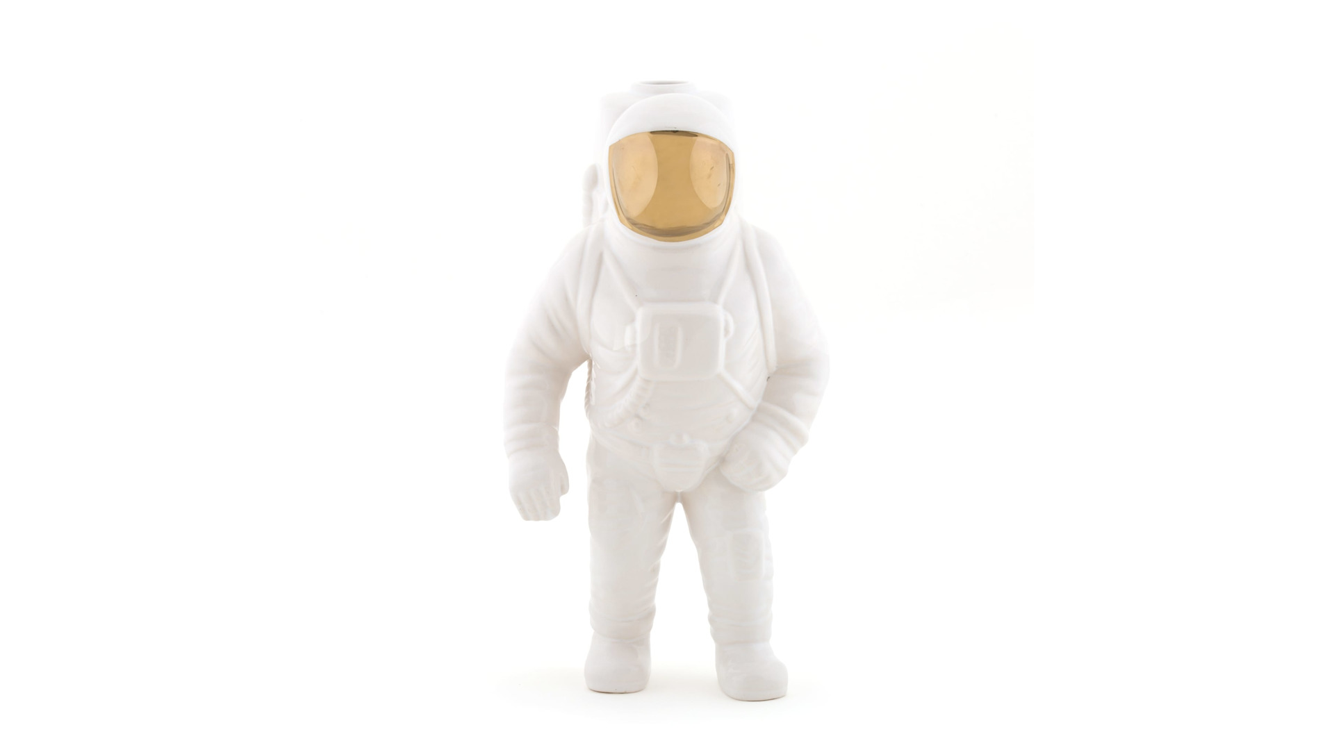 Ваза Seletti Космос Космонавт 28 см, фарфор, белая