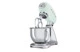 Миксер планетарный SMEG SMF02PGEU, 800 Вт, чаша стальная 4,8л, 3 насадки, алюминий литой, зеленый