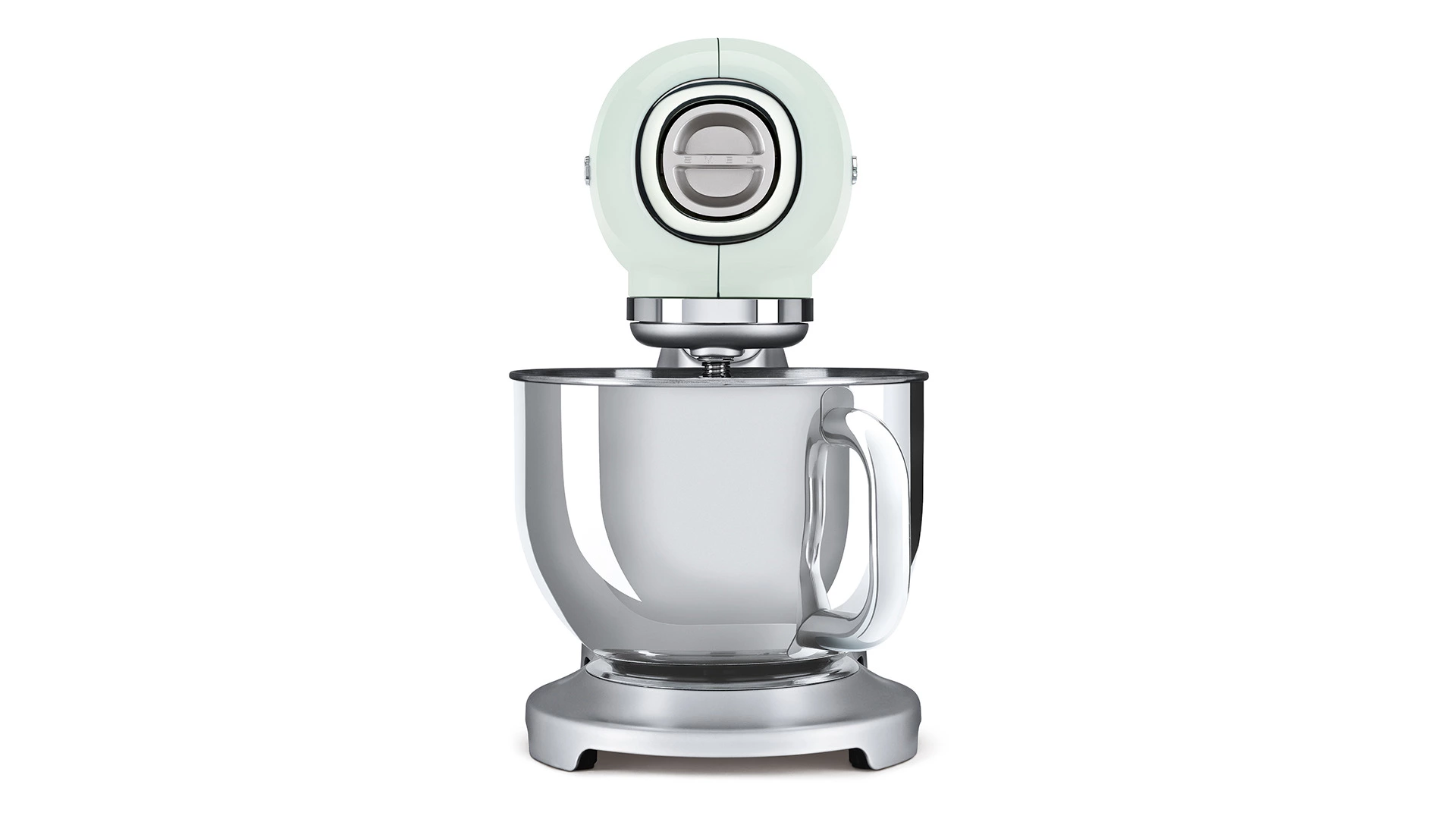 Миксер планетарный SMEG SMF02PGEU, 800 Вт, чаша стальная 4,8л, 3 насадки, алюминий литой, зеленый