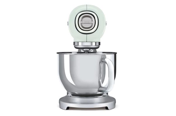 Миксер планетарный SMEG SMF02PGEU, 800 Вт, чаша стальная 4,8л, 3 насадки, алюминий литой, зеленый