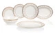 Сервиз столовый Noritake Трефолио, золотой кант на 6 персон, 21 предмет