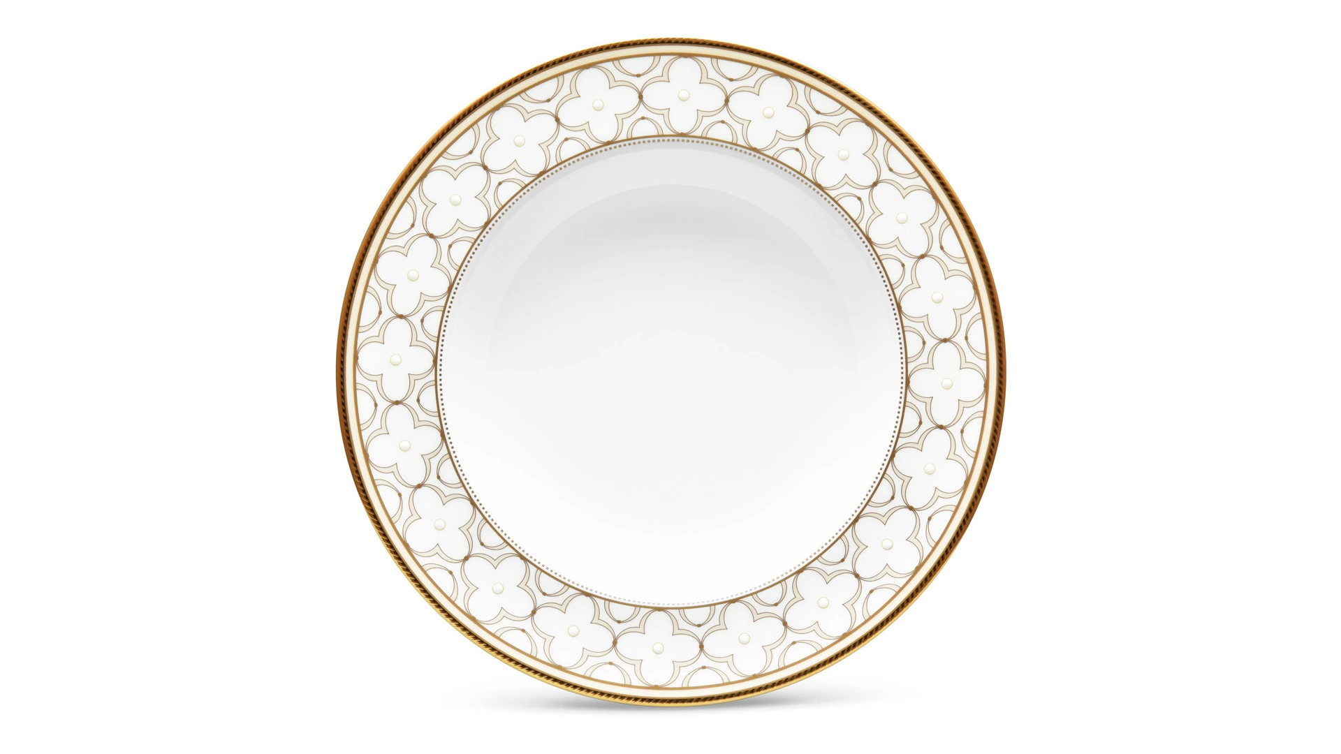 Сервиз столовый Noritake Трефолио, золотой кант на 6 персон, 21 предмет