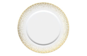 Блюдо круглое Haviland Дыхание золота Золотистый декор 31,5 см, фарфор