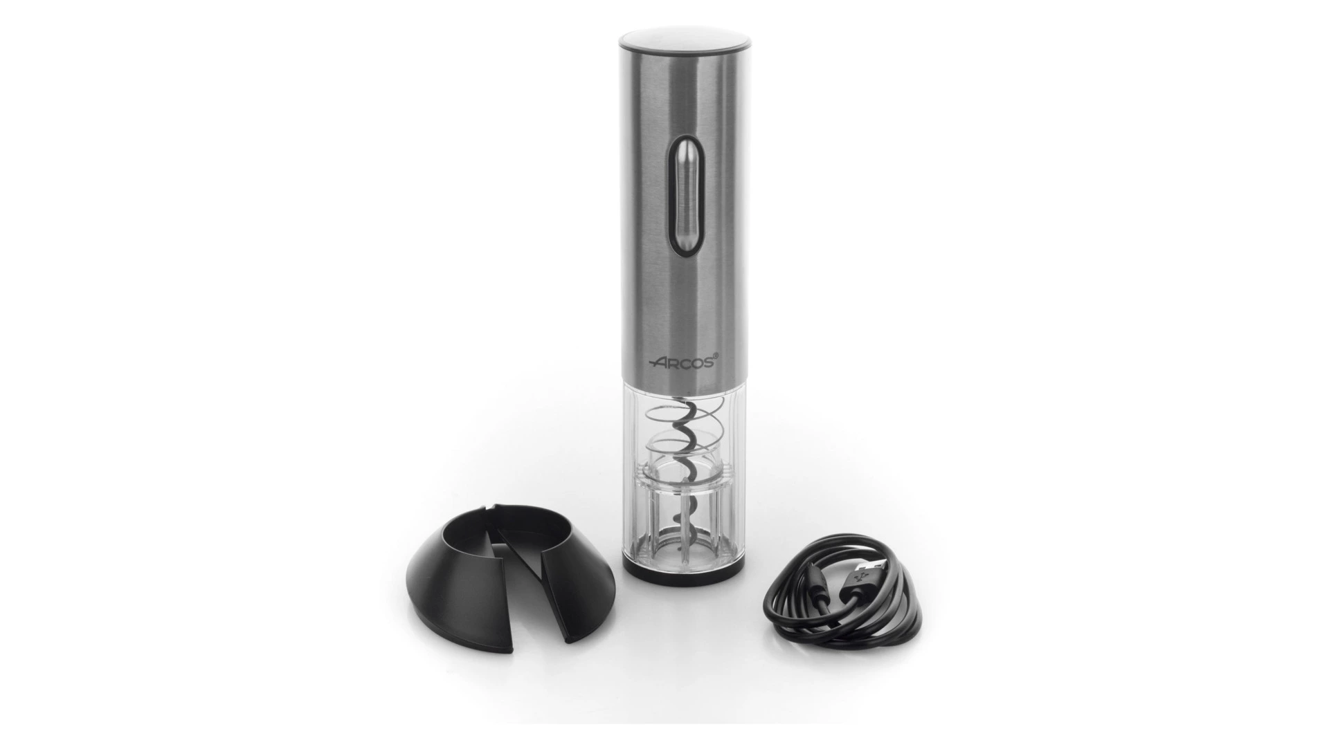 Штопор электрический Arcos Kitchen gadgets с зарядным устройством, сталь
