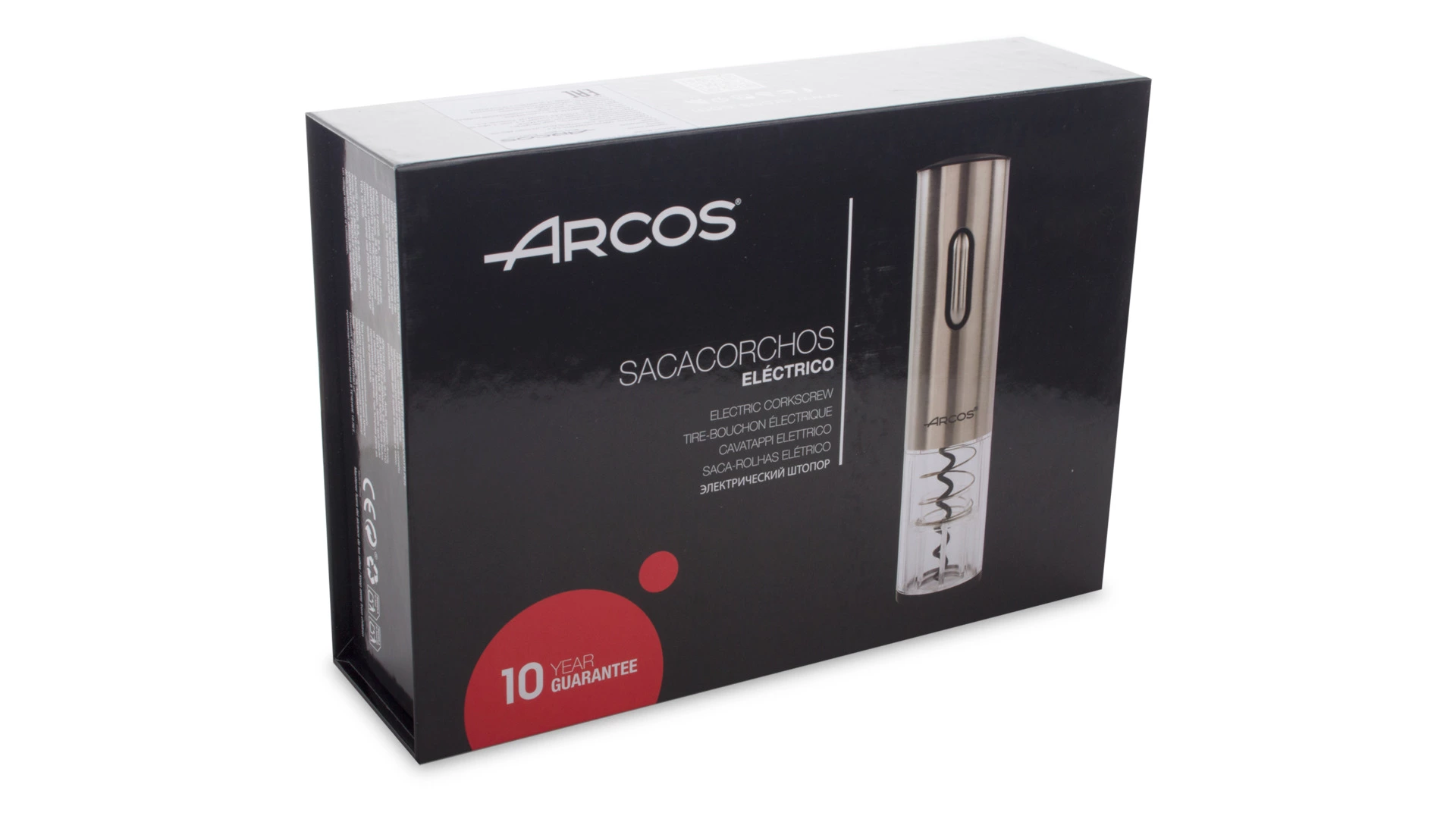 Штопор электрический Arcos Kitchen gadgets с зарядным устройством, сталь