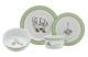 Набор детской посуды Richard Ginori (тарелка обеденная, салатник, блюдце, чашка), 4пр (зеленый)