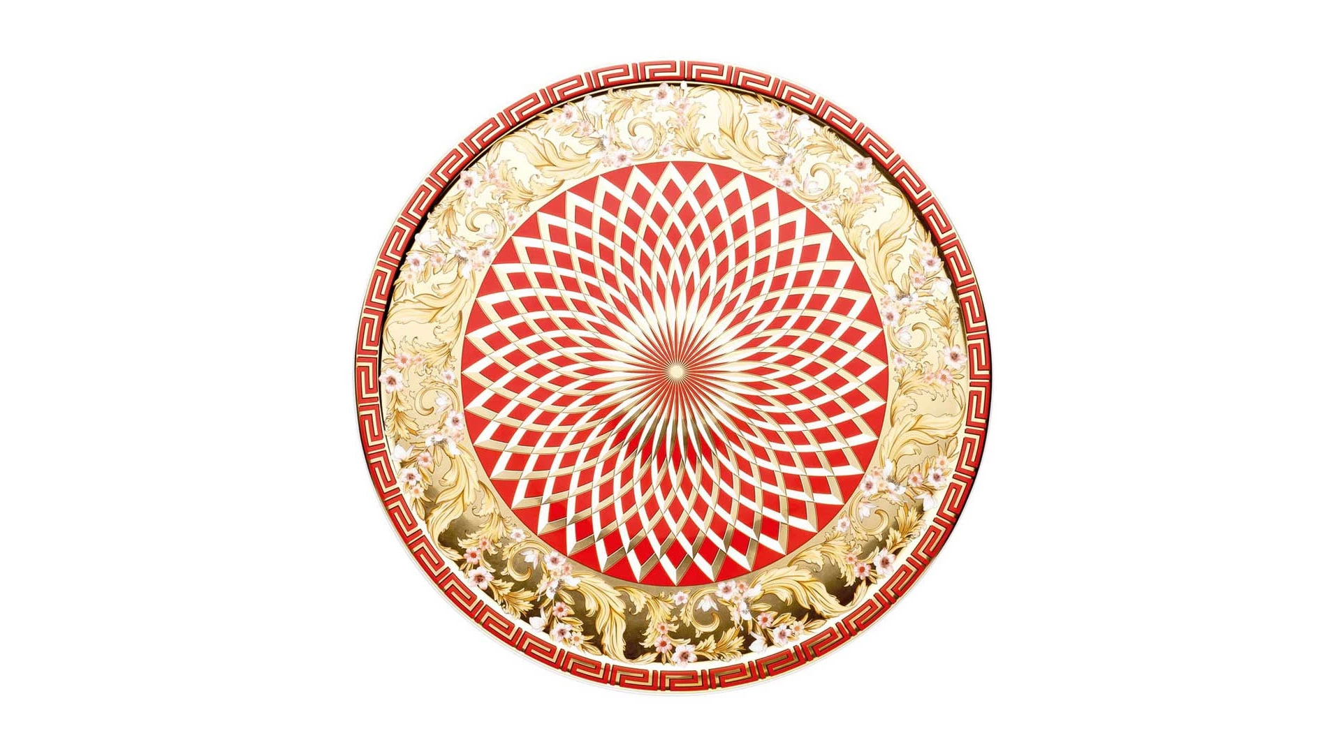 Блюдо для торта Rosenthal Versace Яркое Рождество 33 см, фарфор