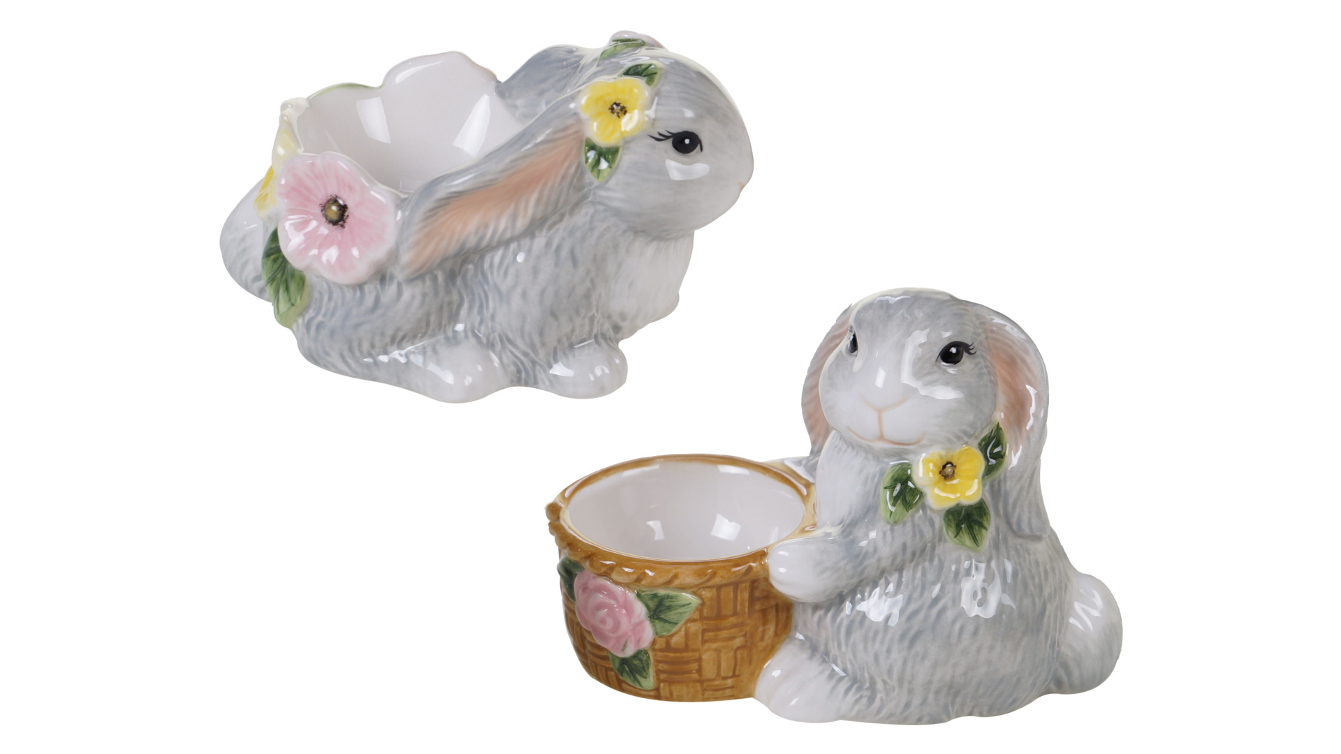 Подставка для яиц 3D Certified Int. Милый кролик 6 см, 8 см, керамика,, в ассортименте