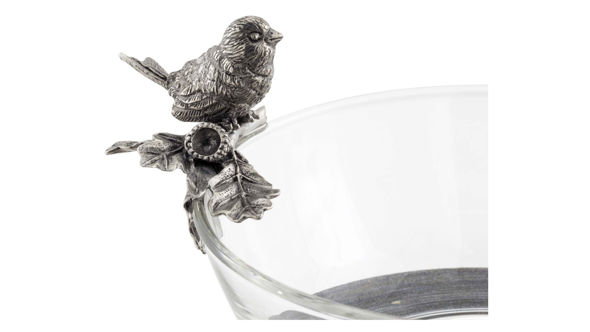 Чаша для орешков Vagabond House Птичья трельПтичка на ветке 15,5 см, стекло