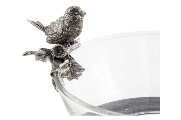 Чаша для орешков Vagabond House Птичья трельПтичка на ветке 15,5 см, стекло