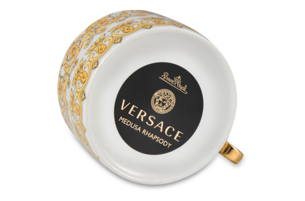 Чашка чайная с блюдцем Rosenthal Versace Медуза Рапсодия 200 мл, фарфор