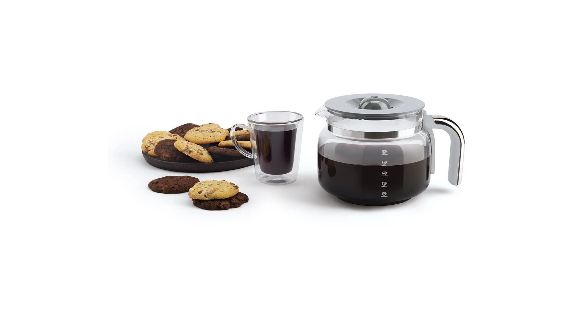 Капельная кофеварка SMEG DCF02BLEU 1050 Вт, кувшин 1,25 л, с подогревом, черный