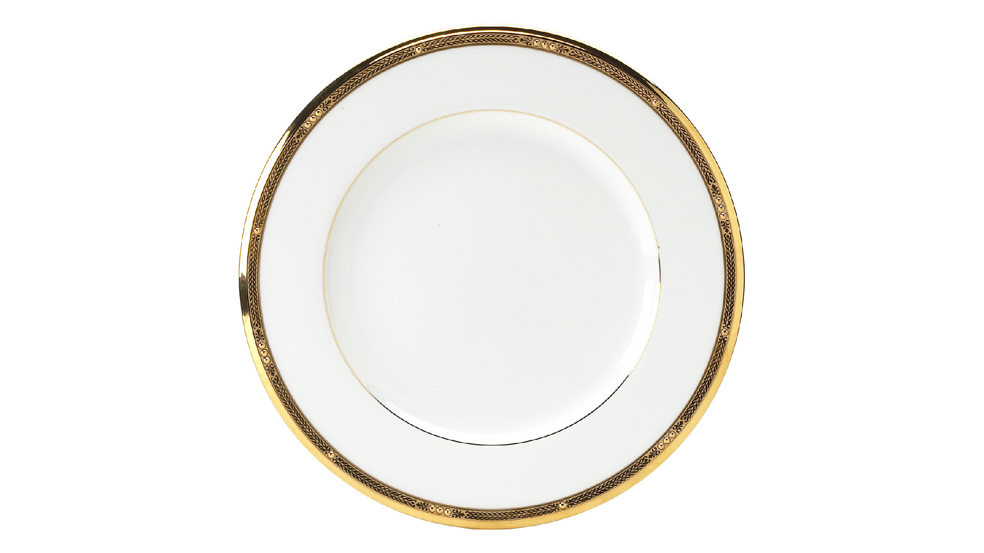 Тарелка обеденная Noritake Чатлайн, золотой кант 28  см