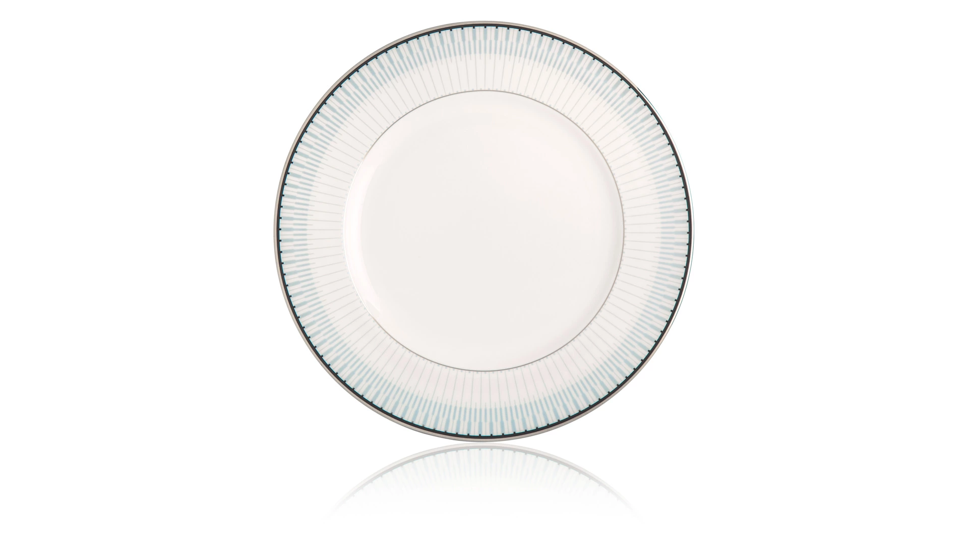 Тарелка закусочная Noritake Богарт платиновый 22 см, фарфор костяной
