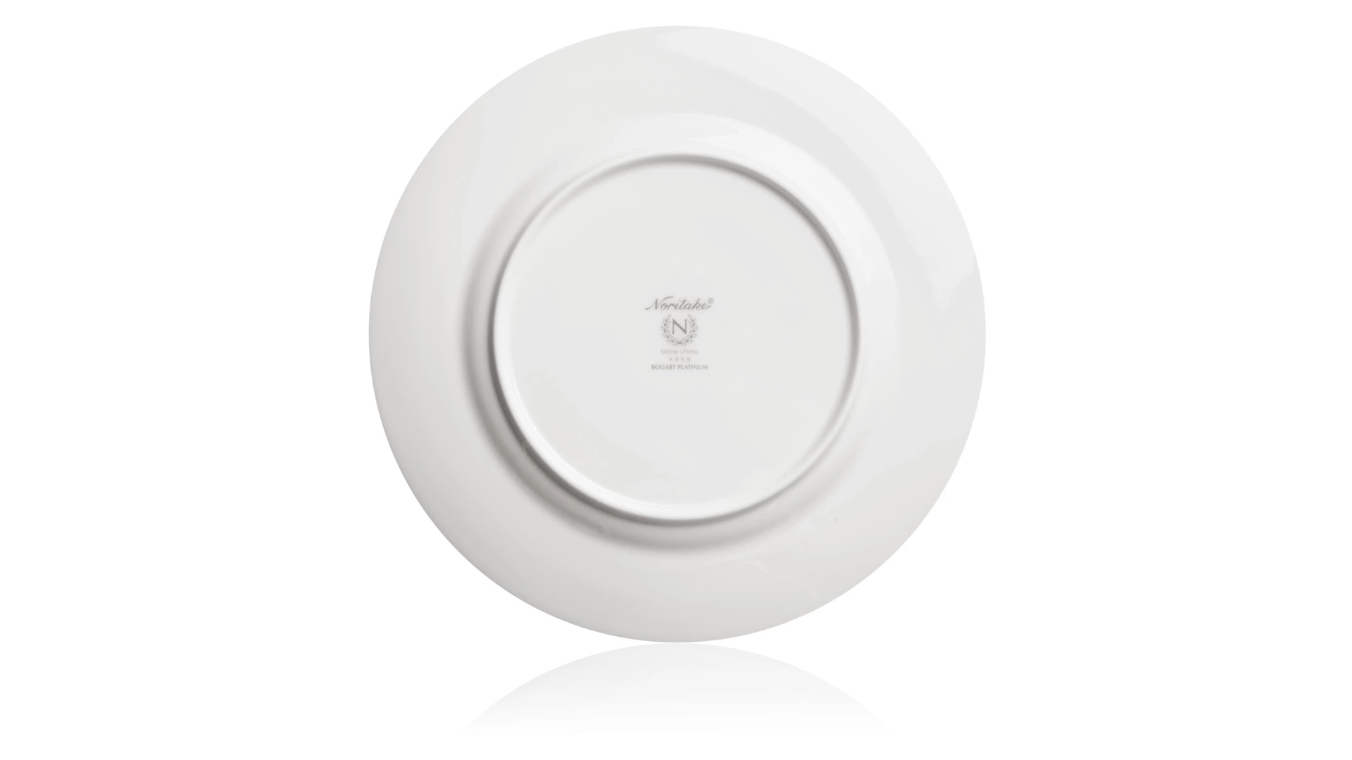 Тарелка закусочная Noritake Богарт платиновый 22 см, фарфор костяной