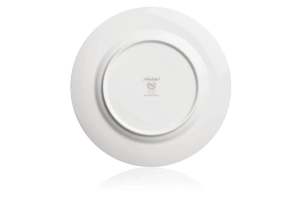 Тарелка закусочная Noritake Богарт платиновый 22 см, фарфор костяной