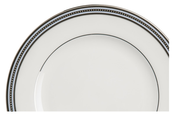 Тарелка пирожковая Noritake Богарт платиновый 16,5 см, фарфор костяной