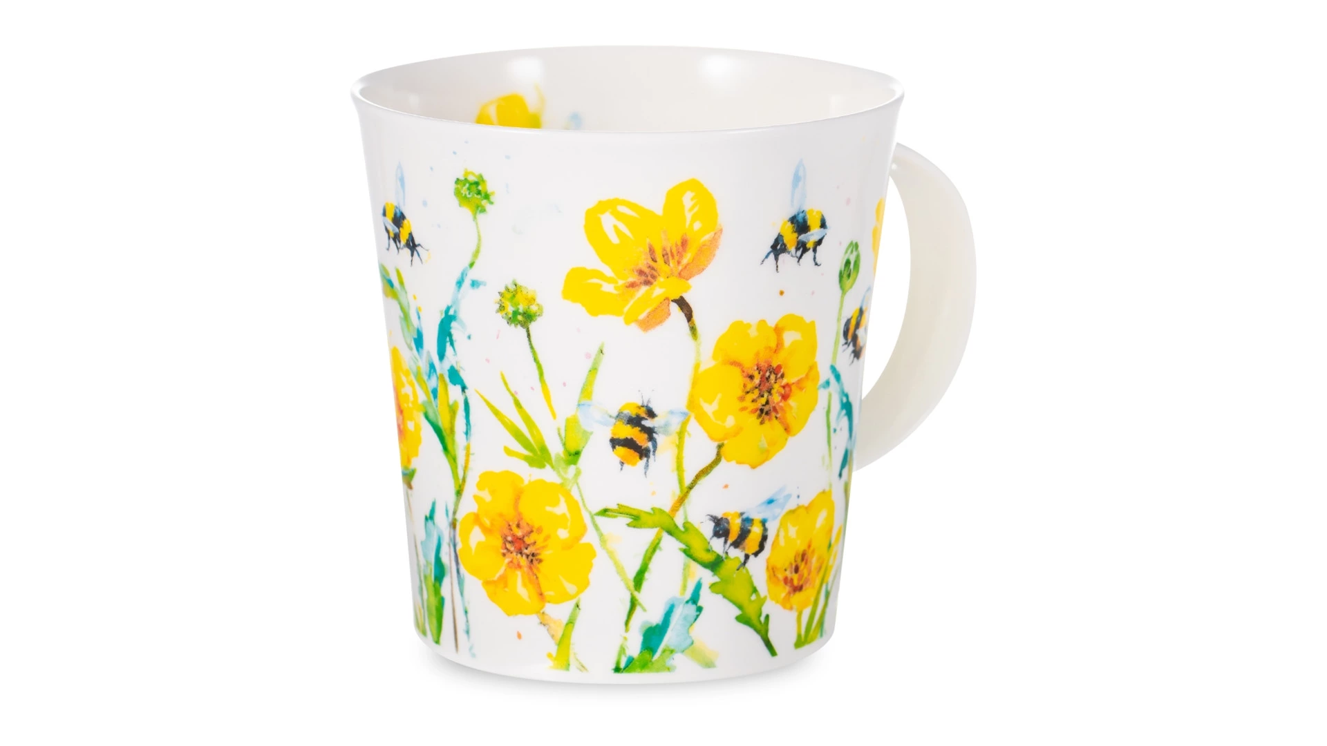 Кружка Dunoon Лютики и пчёлы Кернгорм 480 мл, фарфор костяной