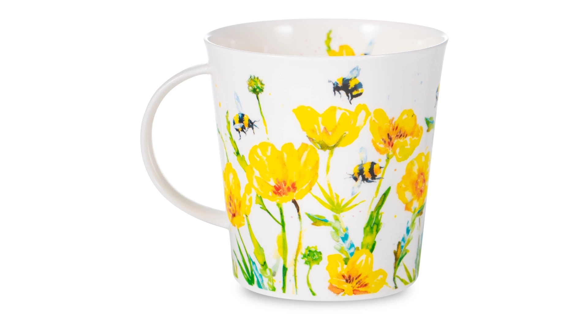 Кружка Dunoon Лютики и пчёлы Кернгорм 480 мл, фарфор костяной