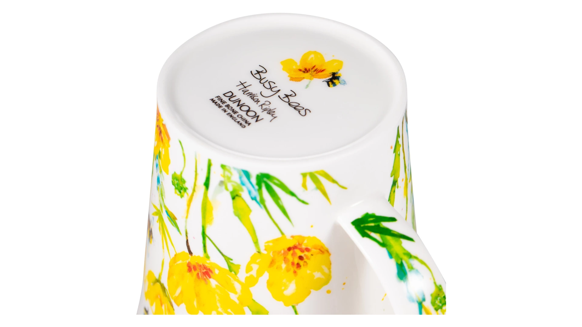 Кружка Dunoon Лютики и пчёлы Кернгорм 480 мл, фарфор костяной