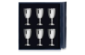Набор рюмок в футляре АргентА Classic Император 212,8 г, 6 шт, серебро 925