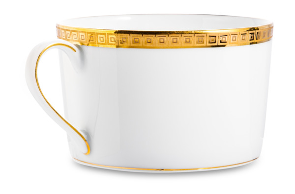 Чашка для завтрака с блюдцем Bernardaud Athena Gold 250 мл, фарфор