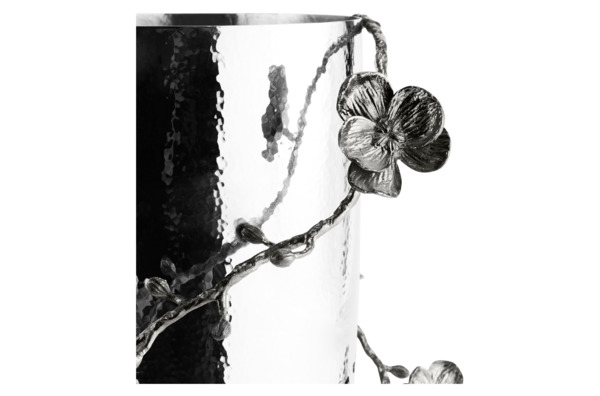 Ваза Michael Aram Чёрная орхидея 46 см, сталь нержавеющая, серебристая