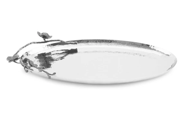 Блюдо овальное Michael Aram Чёрная орхидея 51 см, сталь нержавеющая
