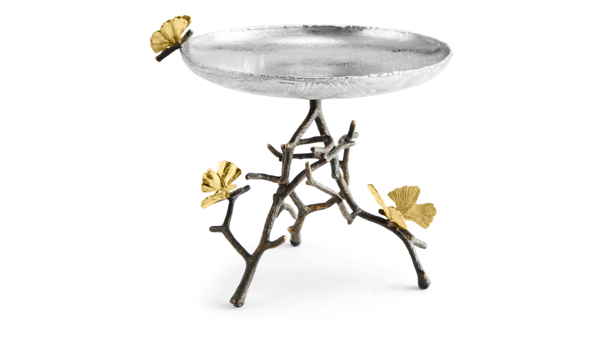 Конфетница Michael Aram Бабочки гинкго 21 см, сталь нержавеющая