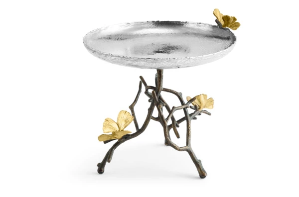 Конфетница Michael Aram Бабочки гинкго 21 см, сталь нержавеющая