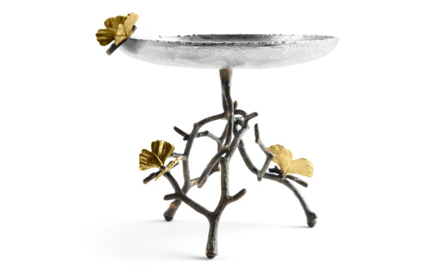 Конфетница Michael Aram Бабочки гинкго 21 см, сталь нержавеющая