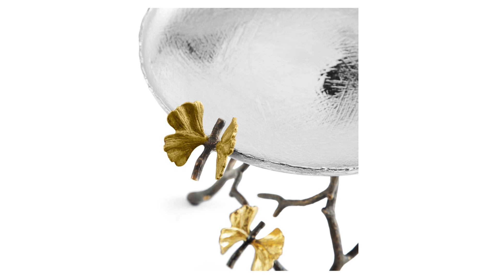 Конфетница Michael Aram Бабочки гинкго 21 см, сталь нержавеющая