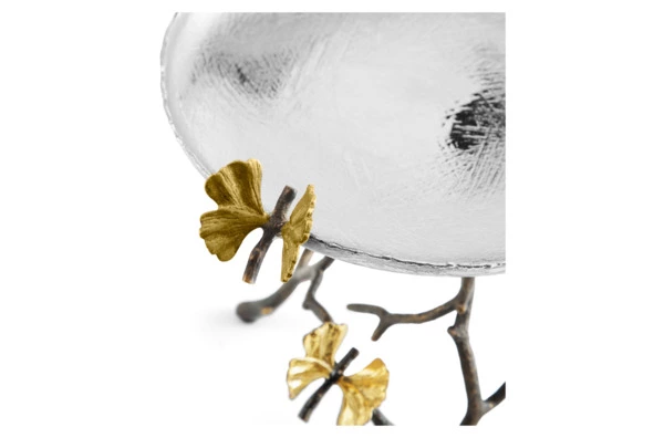 Конфетница Michael Aram Бабочки гинкго 21 см, сталь нержавеющая