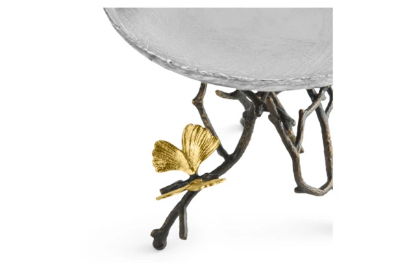 Конфетница Michael Aram Бабочки гинкго 21 см, сталь нержавеющая