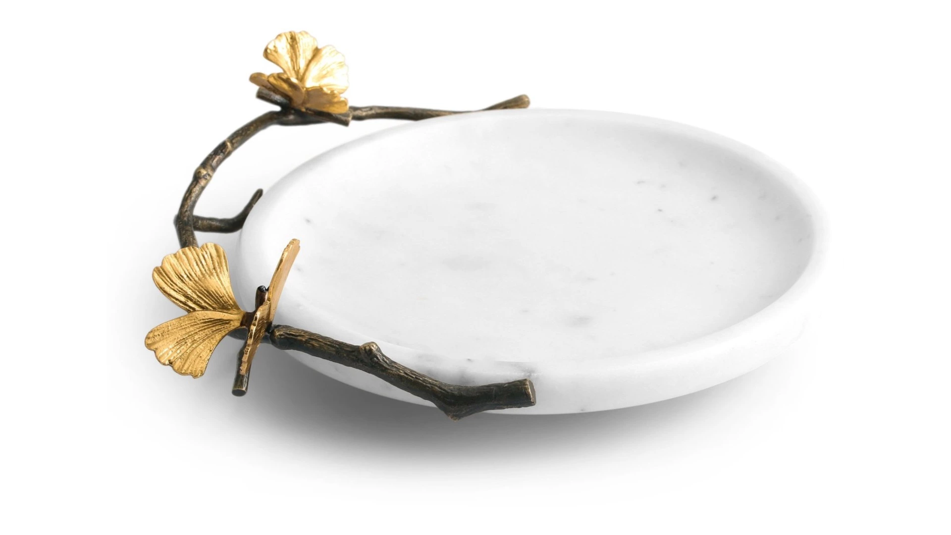 Мелочница Michael Aram Бабочки гинкго 15 см, мрамор