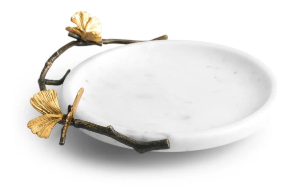 Мелочница Michael Aram Бабочки гинкго 15 см, мрамор