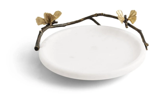 Мелочница Michael Aram Бабочки гинкго 15 см, мрамор