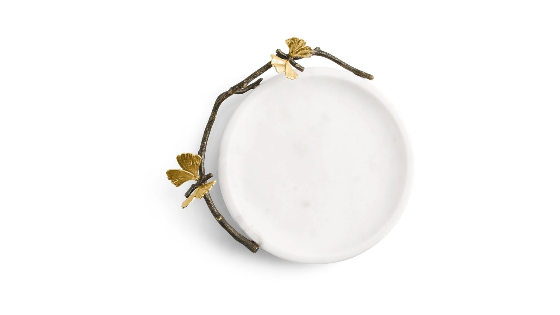 Мелочница Michael Aram Бабочки гинкго 15 см, мрамор