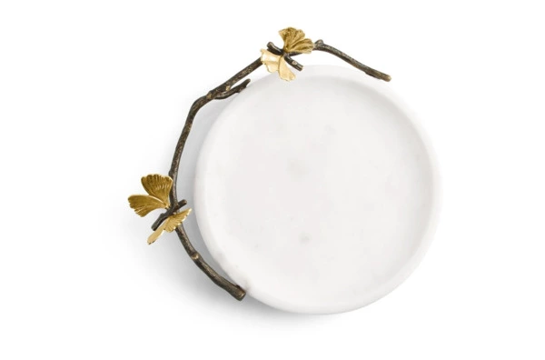 Мелочница Michael Aram Бабочки гинкго 15 см, мрамор