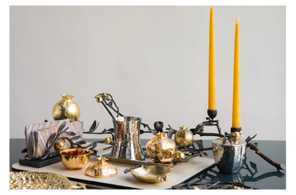 Подсвечник Michael Aram Гранат 56 см, латунь