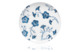 Тарелка обеденная Дулевский фарфоровый завод Синие цветы 27 см, керамика