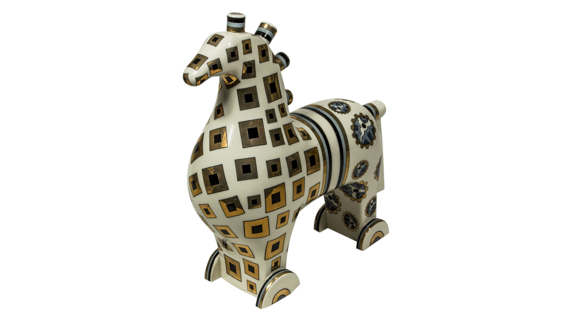 Скульптура АМК Троянский конь 25 см, фарфор твердый