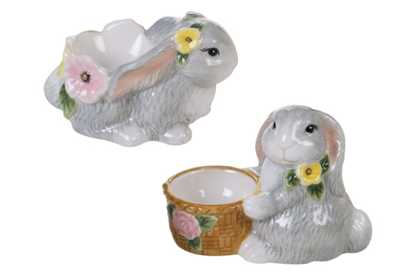 Подставка для яиц 3D Certified Int. Милый кролик 8 см, керамика