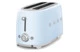 Тостер на 4 ломтика SMEG TSF02PBEU, 1500 Вт, голубой