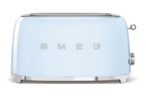 Тостер на 4 ломтика SMEG TSF02PBEU, 1500 Вт, голубой