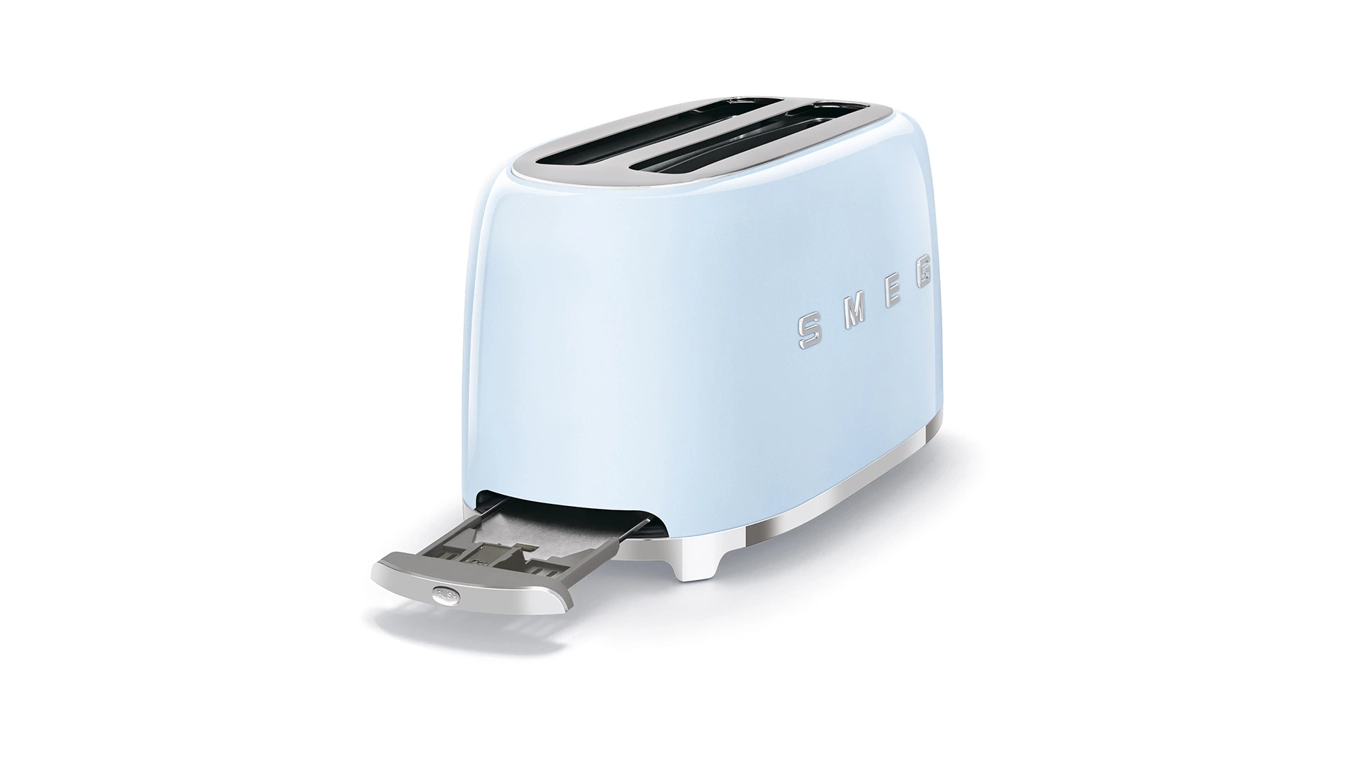 Тостер на 4 ломтика SMEG TSF02PBEU, 1500 Вт, голубой