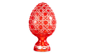 Изделие декоративное ГХЗ Яйцо 30,4 см, хрусталь, красный