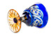 Набор графин с пробкой и рюмками ГХЗ Фатима 7 предметов, хрусталь, янтарно-синий