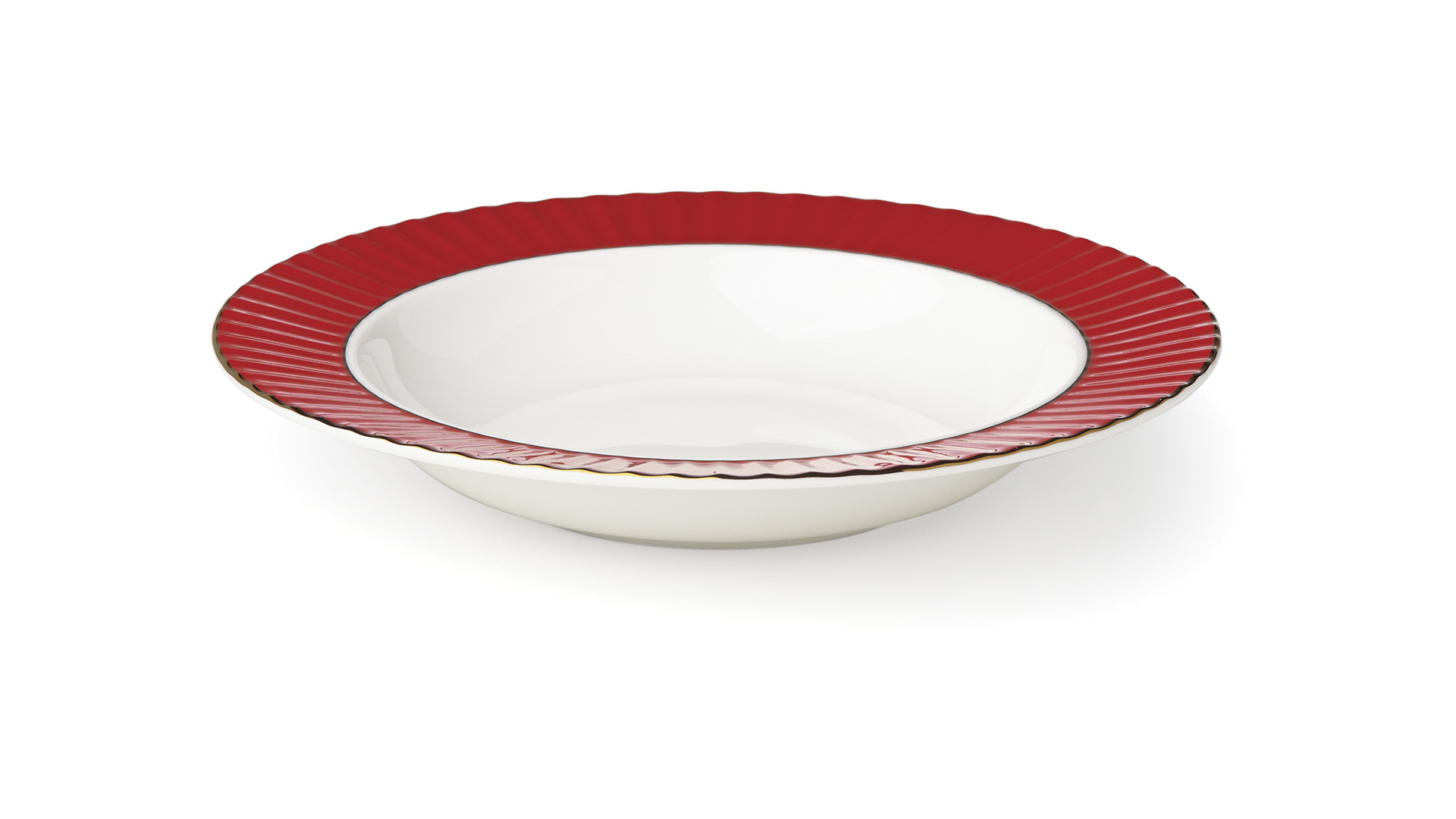 Тарелка суповая Lenox Цветное плиссекрасный 23 см